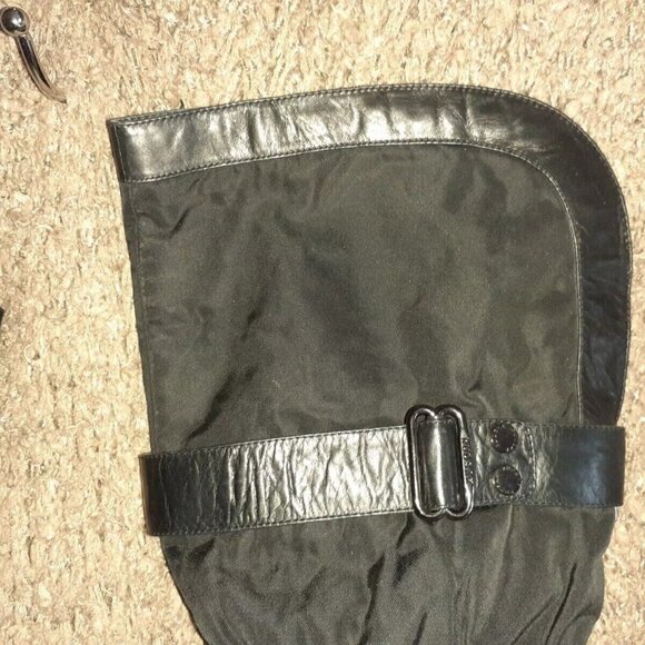 RUDSAK-Black Leather-Quilted Fabric-Over The Knee Boots-Sz 38-7.5-Near Mint - Picture 3 of 9